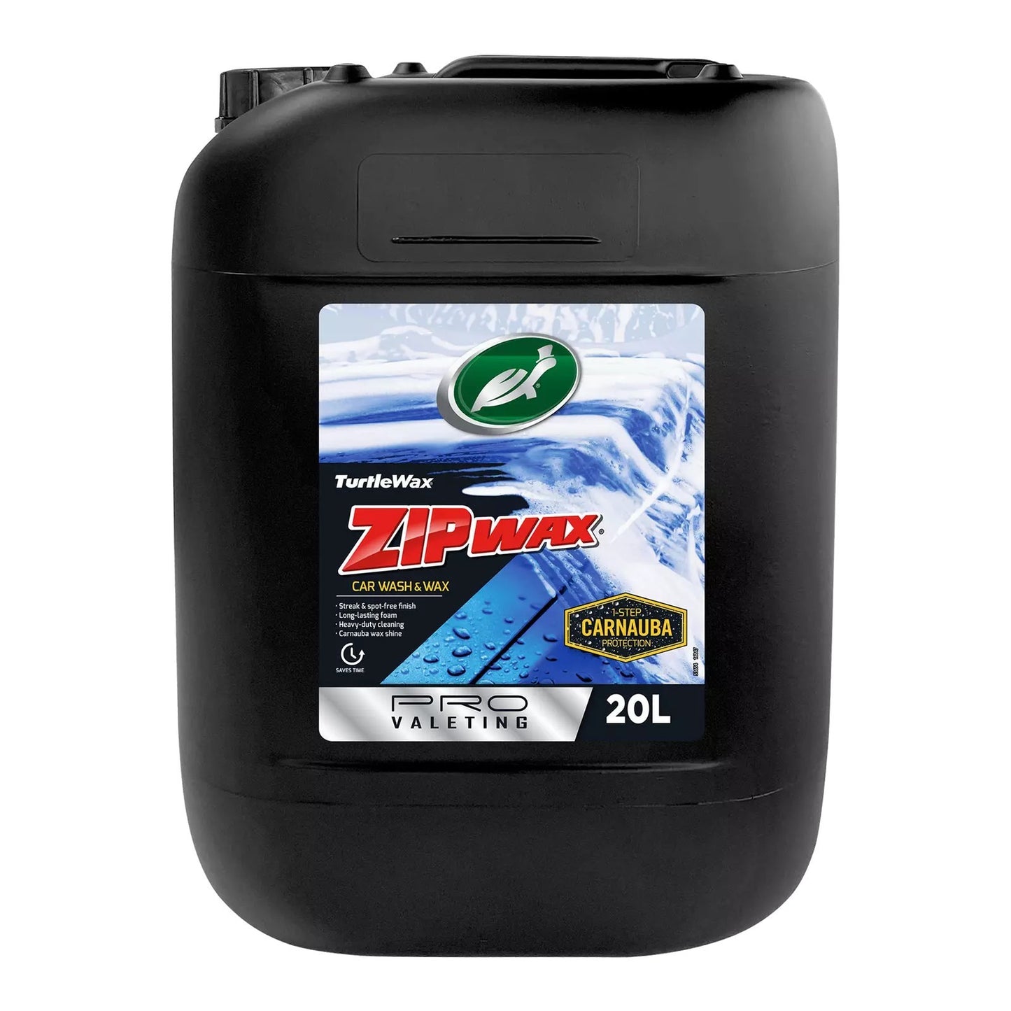 Turtle Wax  53654 Zip Wash, Wash & Wax with Carnauba 20L, Pro Valeting