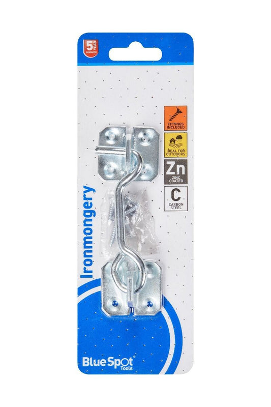 Blue Spot Tools Ironmongery 102mm Zinc Plated Cabin Hook bsp78043