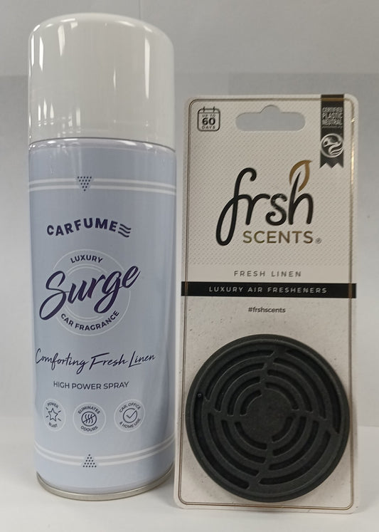 carfume surge comforting fresh linen & frsh scents fresh linen air fresheners