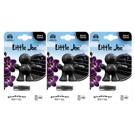 3x Little Joe Scents 3D Gel Vent Clip Car Air Freshener Freshner - Black Velvet