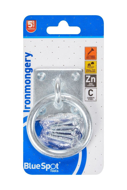 Blue Spot Tools 50mm x 50mm Zinc Plated Ring on Plate bsp78070