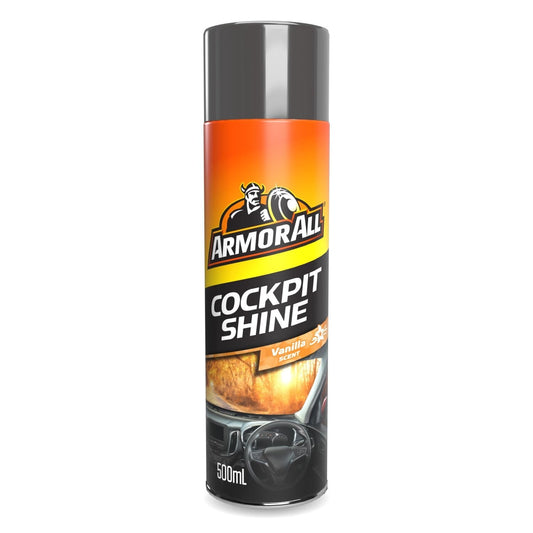 VANILLA COCKPIT SHINE SPRAY CAN CAR VAN DASHBOARD INTERIOR CLEANER 500ml