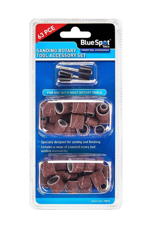 Blue Spot Tools 63 PCE Sanding Rotary Tool Accessory Set bsp19072