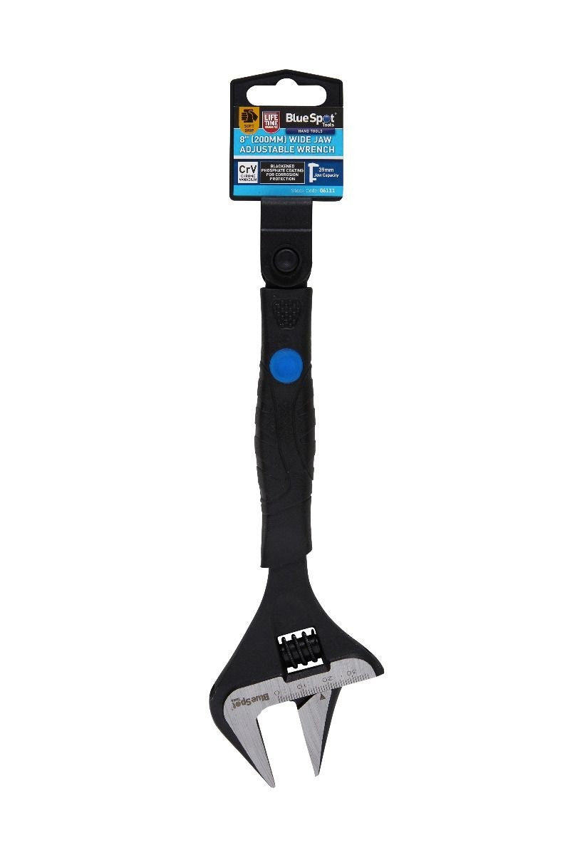 Blue Spot Tools 8" Wide Jaw Adjustable Wrench 06111