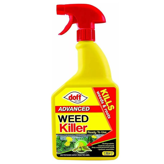 1 L Doff Advanced Glyphosate Knockdown Weed killer Spray Kills Weeds/Roots