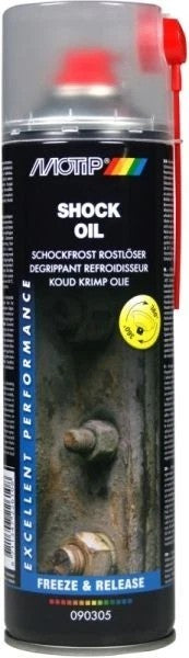 MOTIP Shock Oil Spray 500ML Freeze & Release for Rust Removal