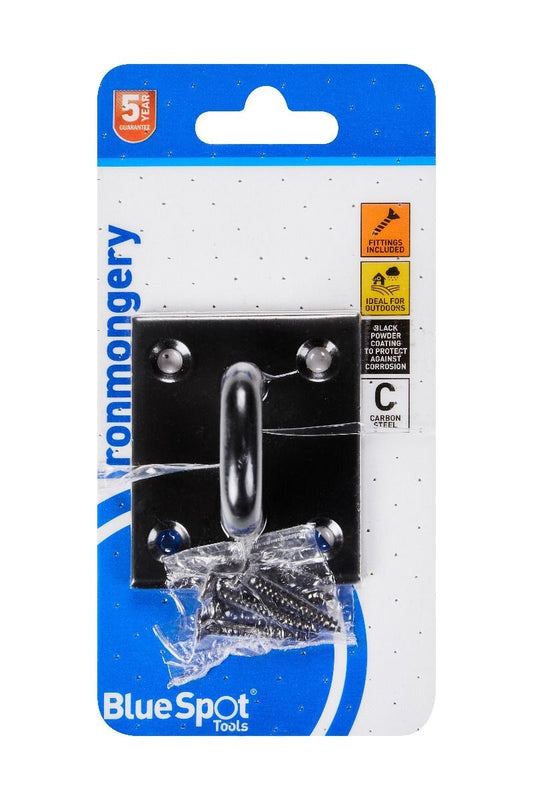 Blue Spot Tools  55mm x 65mm Black Powder Coated Heavy Duty Staple bsp78065