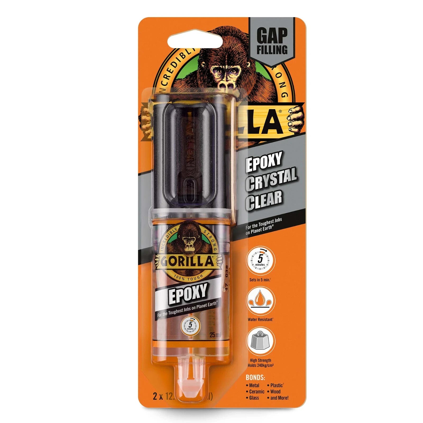 Gorilla 2-Part Epoxy Syringe 25ml (5 Min) 6044001