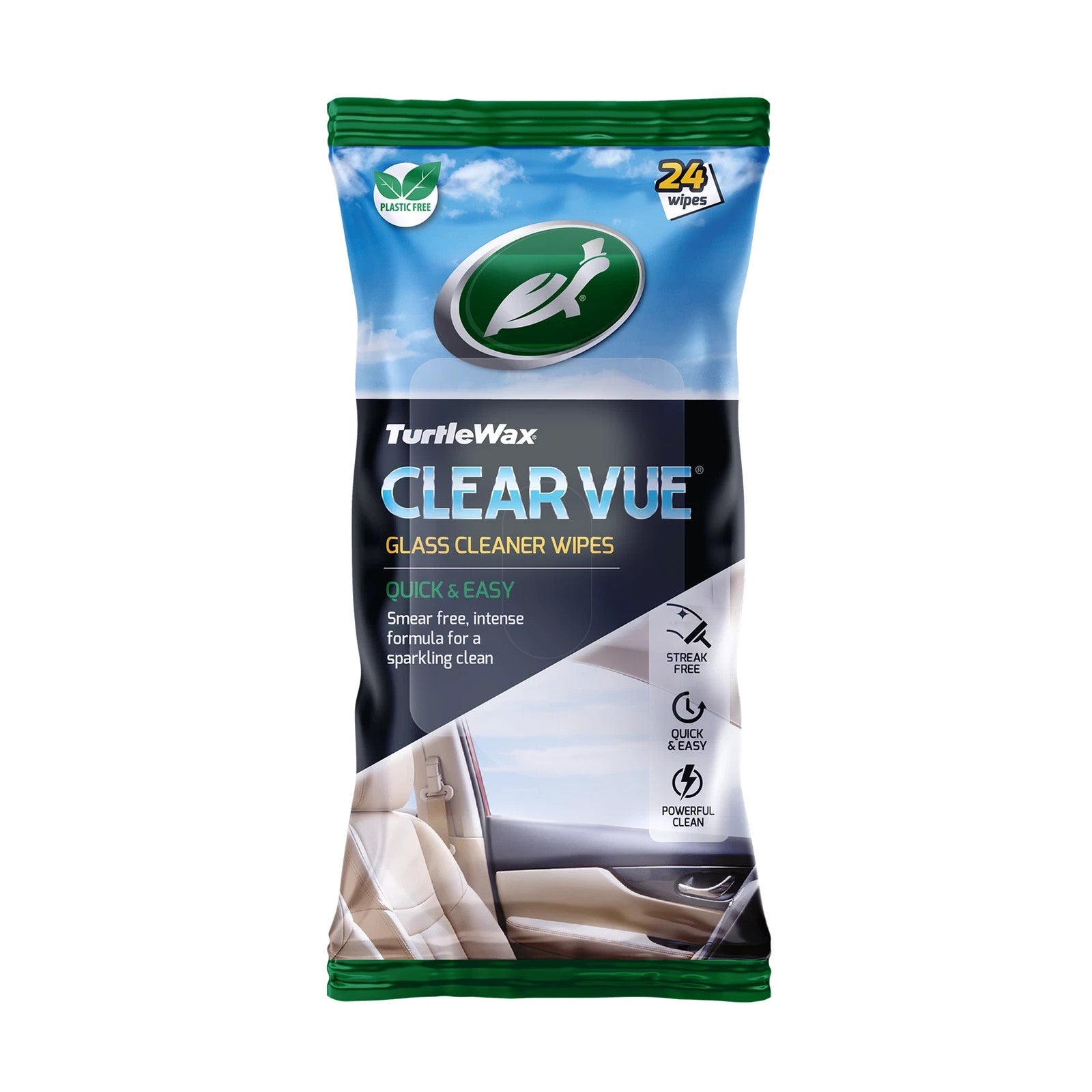 Turtle Wax Fresh Shine Gloss Wipes Spring Fresh for Car Interior Plastics 24pc