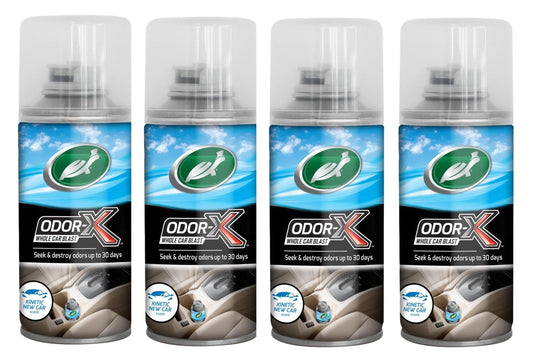 4x Turtle Wax Odor-X Whole Car Blast New car scent, Scent Fogger Lasts 30 Days