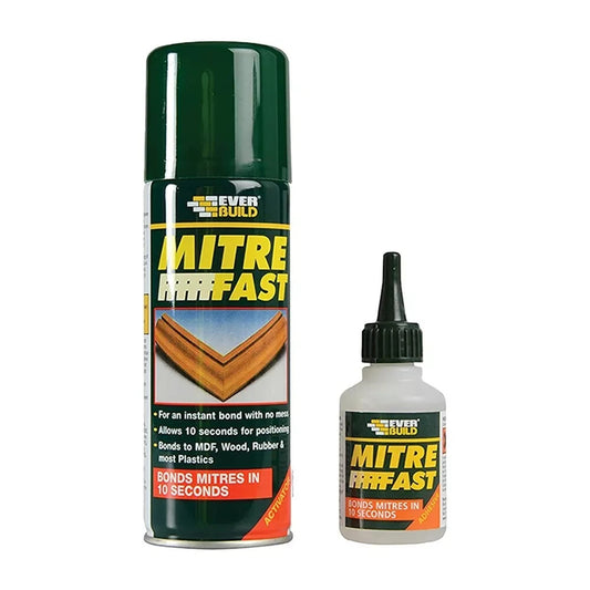 EVERBUILD MITRE FAST BONDING KIT STD SUPER GLUE 50g & ACTIVATOR 200ML