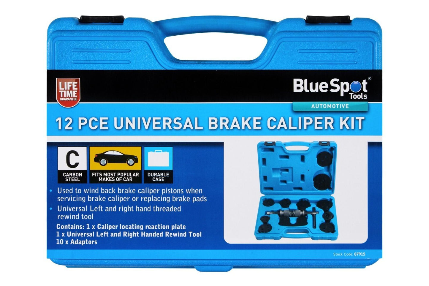 BlueSpot - 12PCE UNIVERSAL BRAKE CALIPER KIT 07915