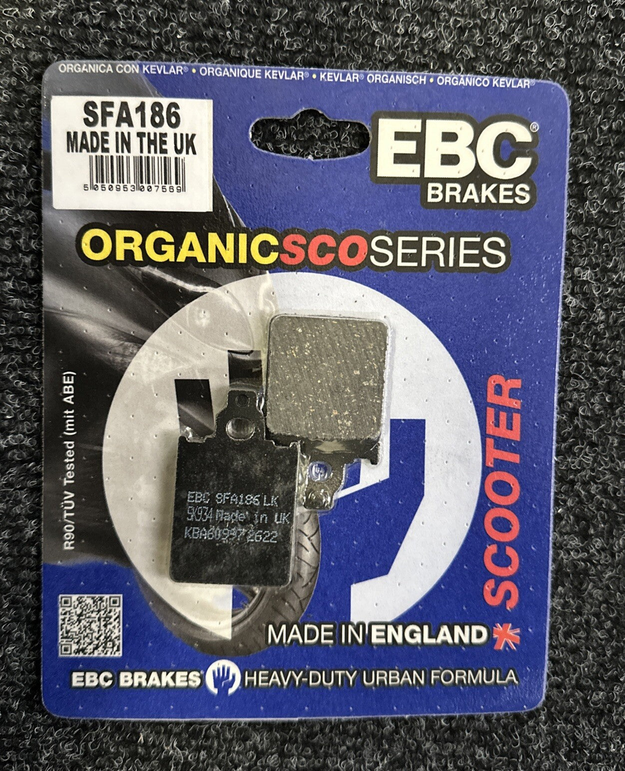 EBC Organic FRONT Disc Brake Pads (1 Set) Fits VESPA PX125 (1998 to 2015)