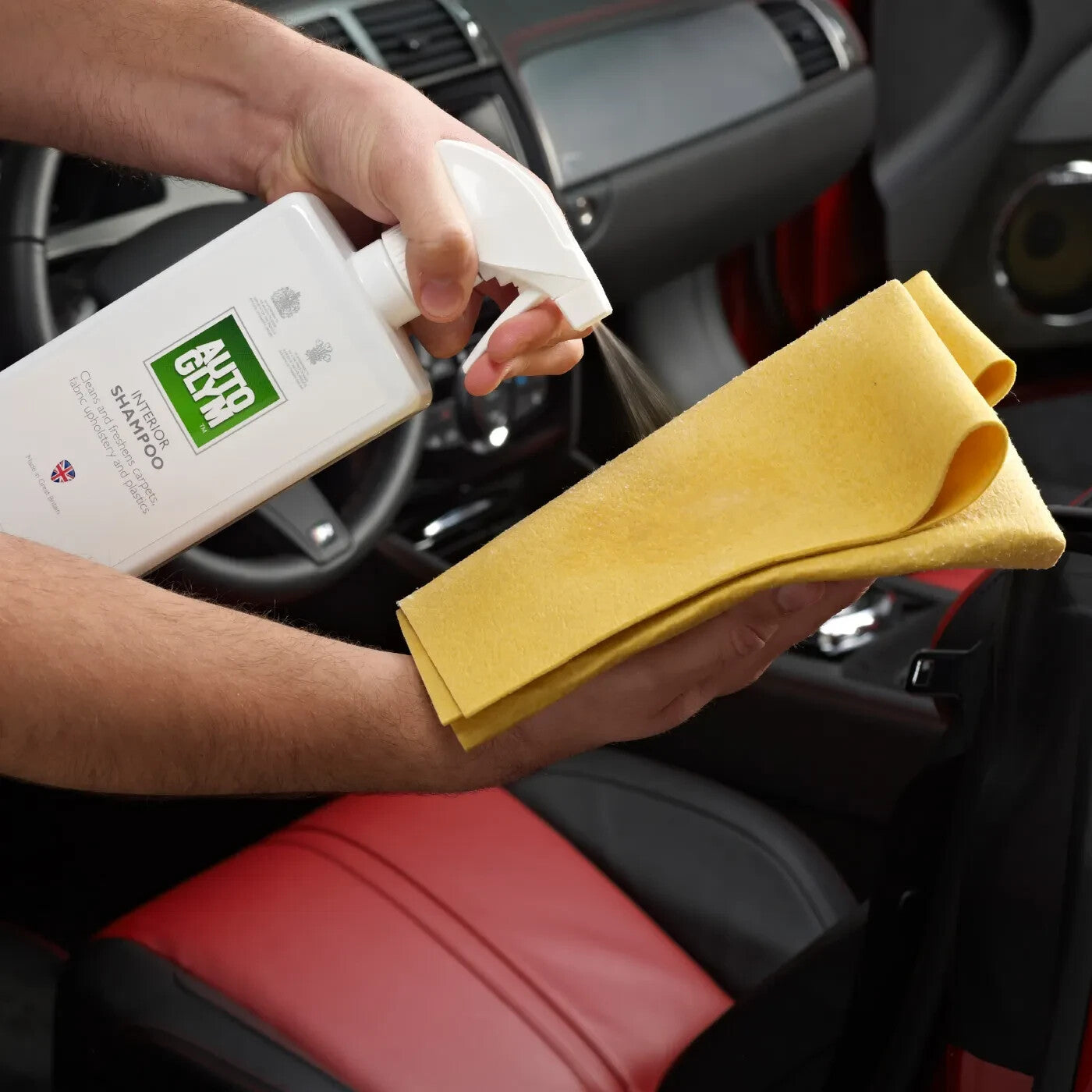 Autoglym Aqua Dry Hi-Tech Synthetic Chamois Leather Car Valeting Drying Towel