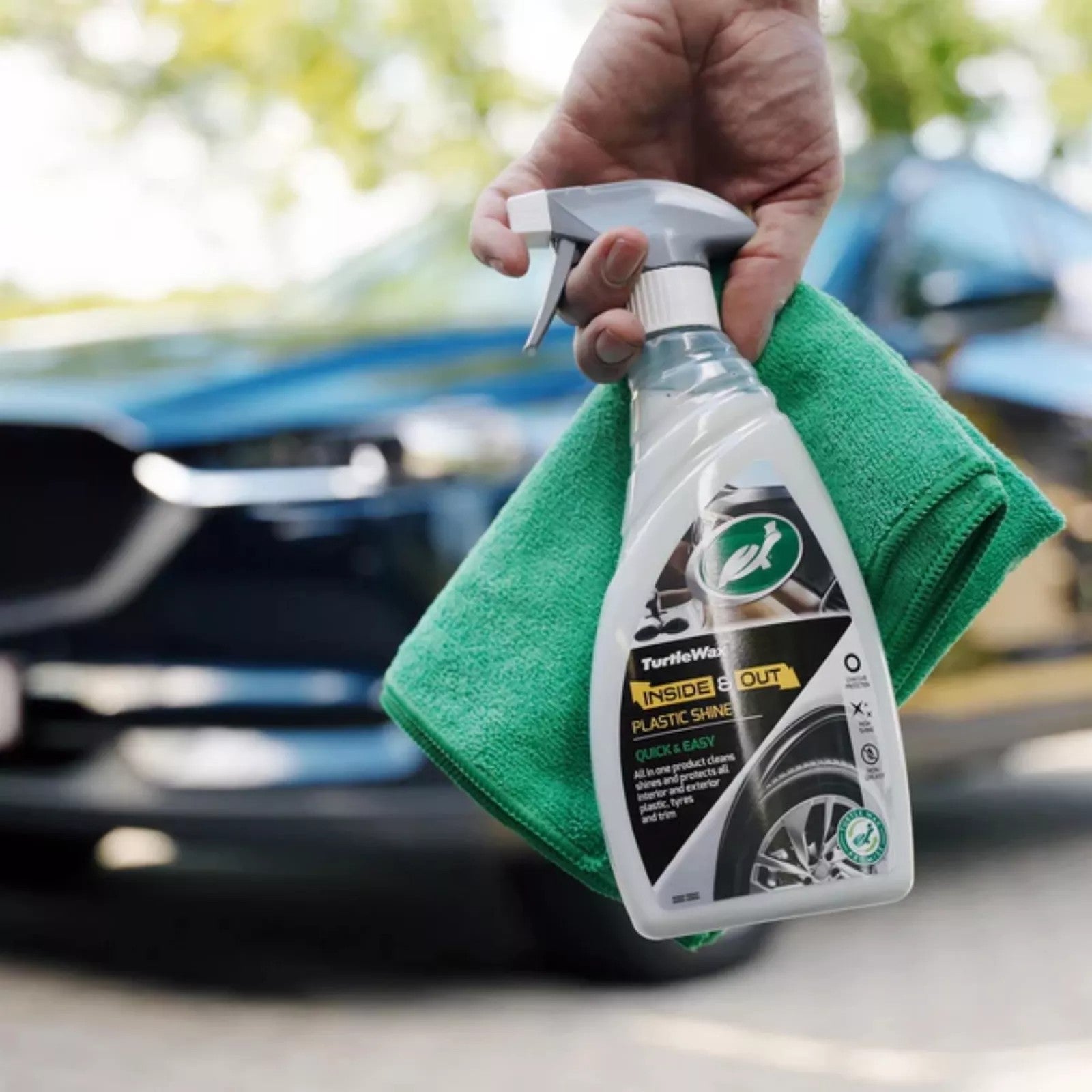 Turtle Wax Inside & Out Plastic Shine Interior Exterior Plastic Protection 500mL