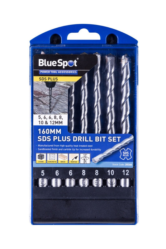 7pc SDS Plus Masonry Hammer Drill Bits Set Brick Concrete 5 6 8 10 12mm 20166