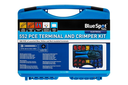 Blue Spot 08808 Terminal And Crimper Kit 552 Piece bsp08808