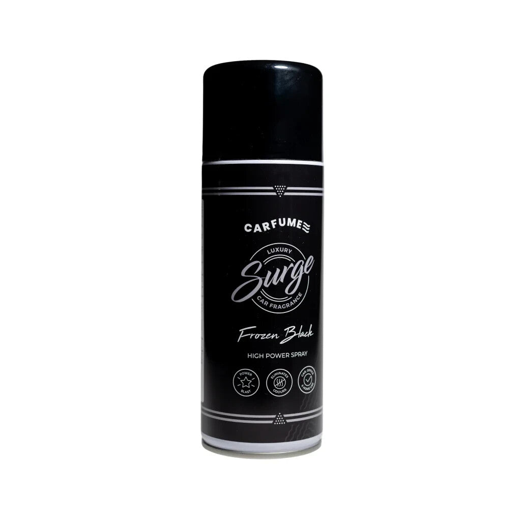 Carfume Classic Surge Aerosol 400ml Spray Air Freshener Frozen Black