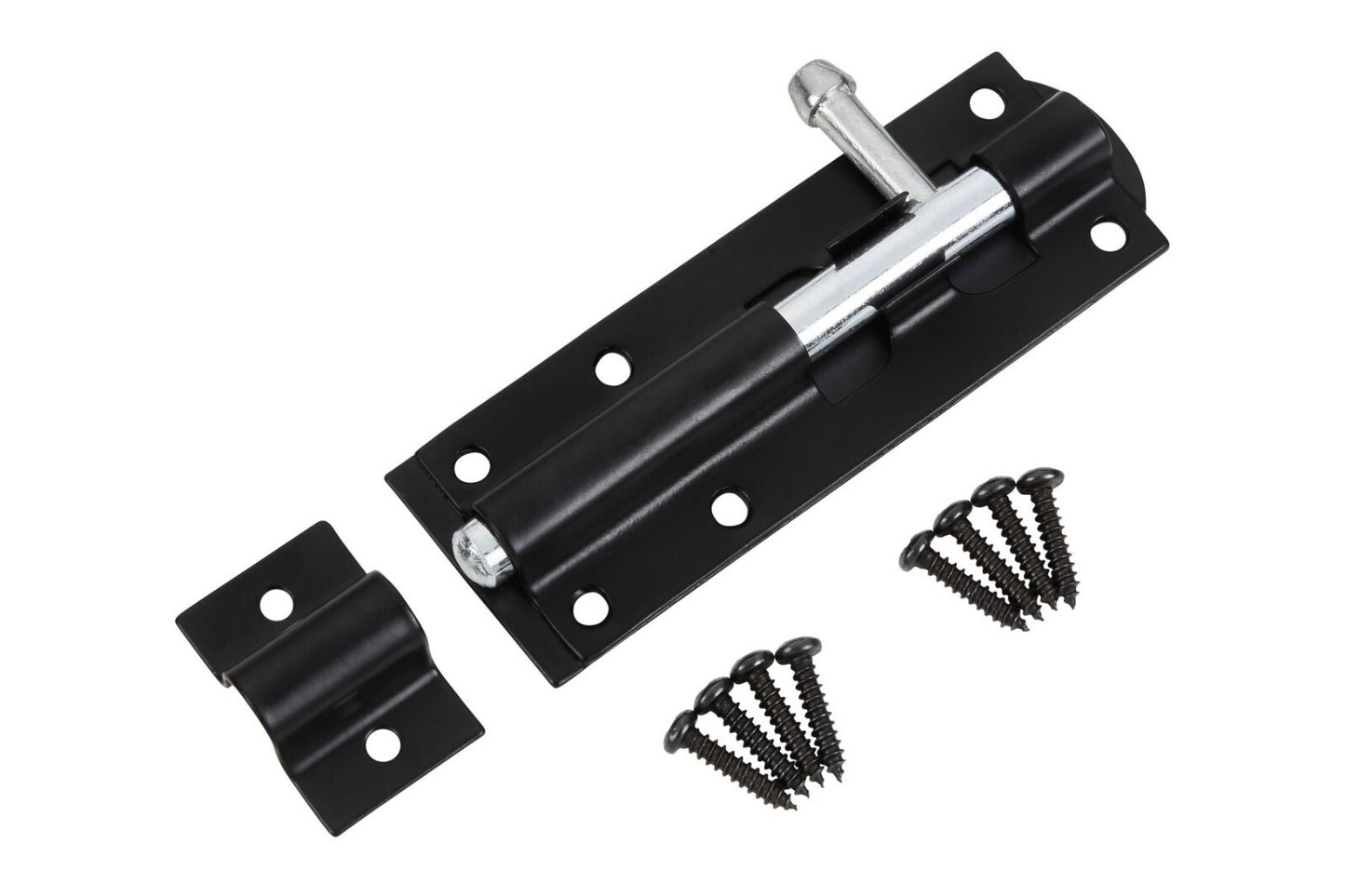 Blue Spot Tools Ironmongery 102mm Black Powder Coated Tower Bolt bsp78001