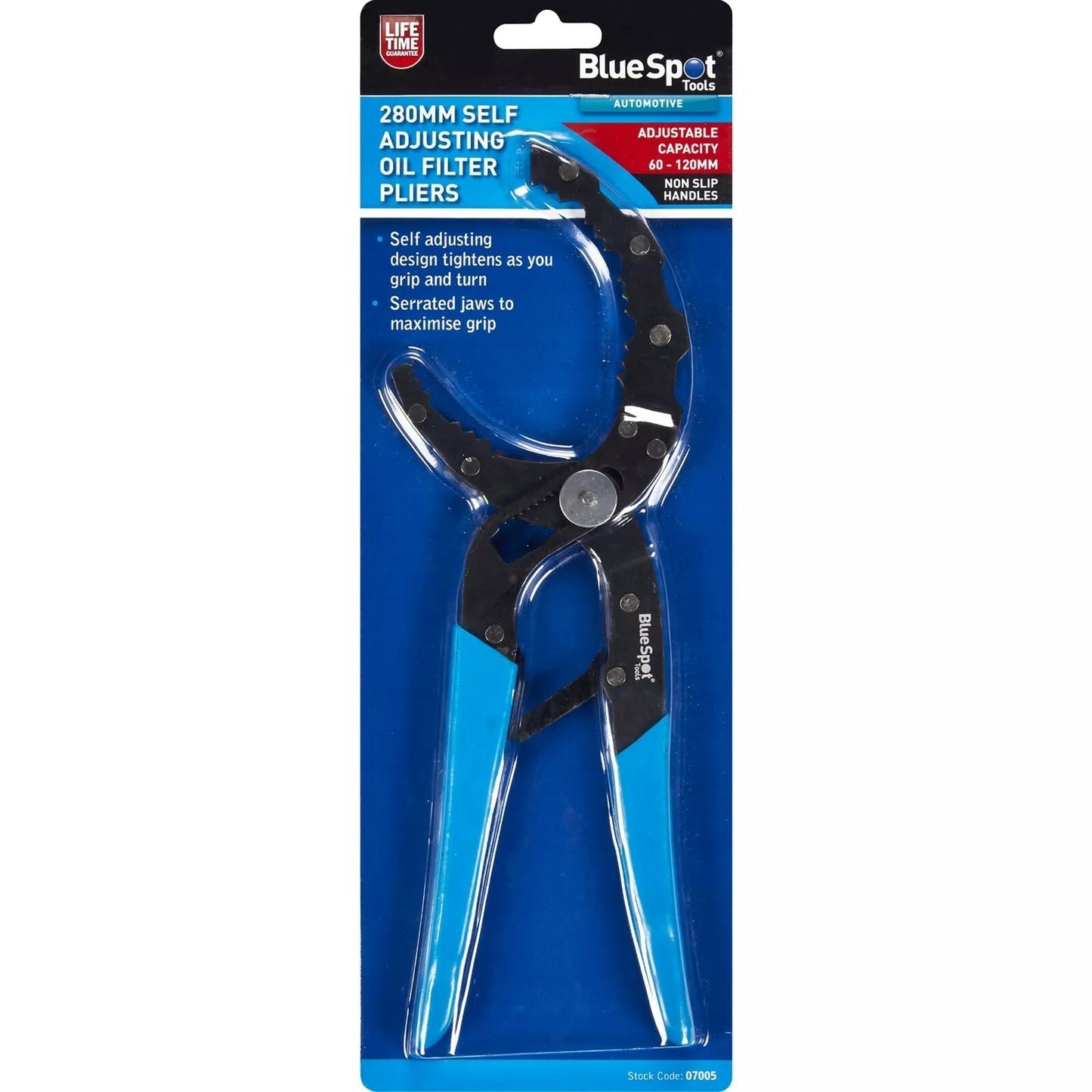 Bluespot Oil Filter Adjustable Wrench Pliers Hand Removal Plier Tool 60 -120mm