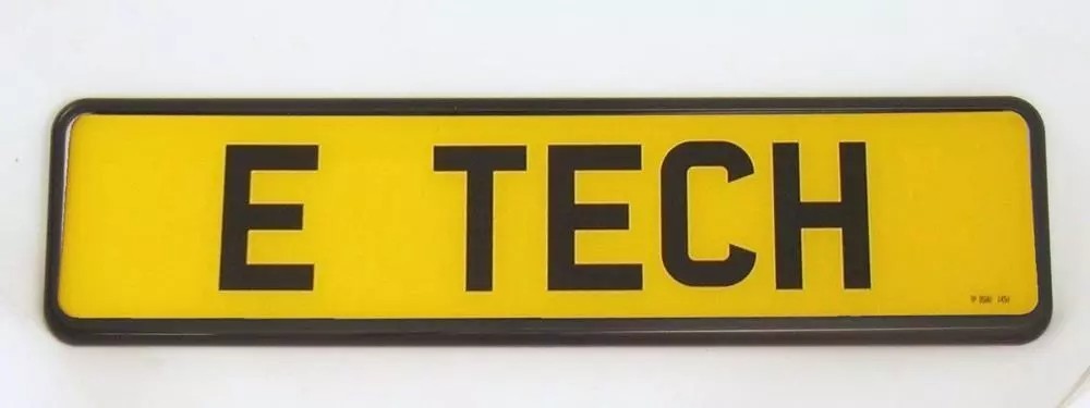 E-Tech Engineering Car/Van Number Plate Holder Black ABS , NP01B