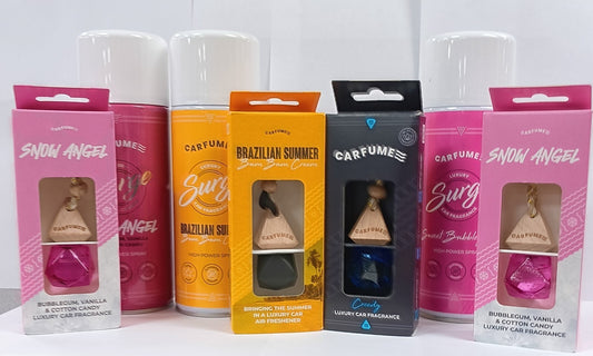 carfume gift set - snow angel  - brazilian summer  - sweet bubblegum - creedy