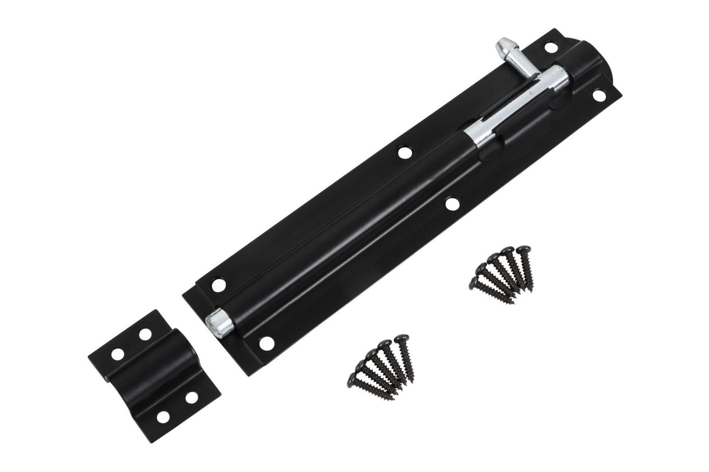 Blue Spot Tools Ironmongery 200mm Black Powder Coated Tower Bolt bsp78003