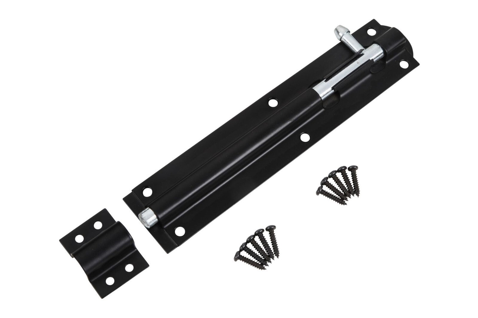Blue Spot Tools Ironmongery 200mm Black Powder Coated Tower Bolt bsp78003