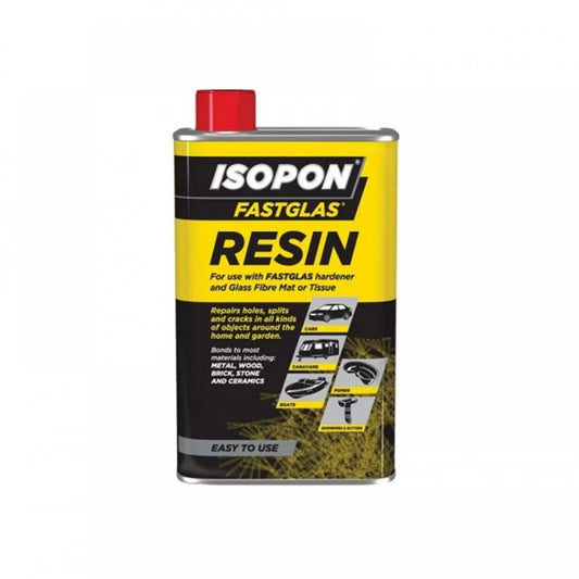Isopon Fastglas Laminating Resin Repair Holes Splits Cracks Home Garden 250mL