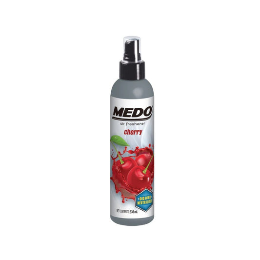 Medo Pump Spray Car Air Freshener, Cherry, Neutralises Unpleasant Odours, 236ml