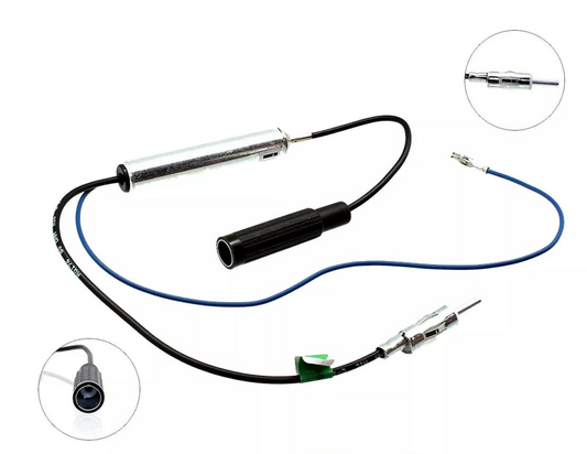 DIN Female DIN Male Powered Amplified Car Stereo Radio Aerial Antenna AAN2202