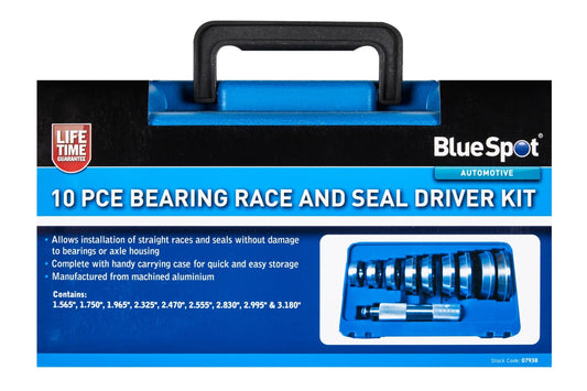 BlueSpot 10 PCE Wheel Bearing Race and Seal Driver Kit 40mm - 81mm 07938