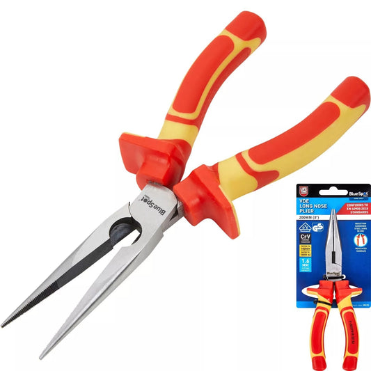 200mm Vde Long Nose Pliers Needle Pinch Nosed Wire Cutters Tool 8" 08195