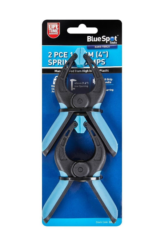 BlueSpot Spring Clamps 100mm 4in Market Stall Tarpaulin Clips 40mm BSP10047