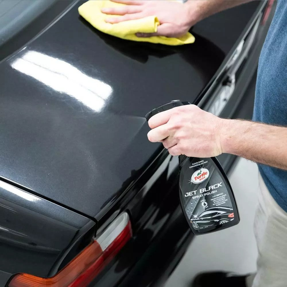 Turtle Wax 53140 Hybrid Jet Black Spray Polish Added Colour Enhances Paint 500Ml