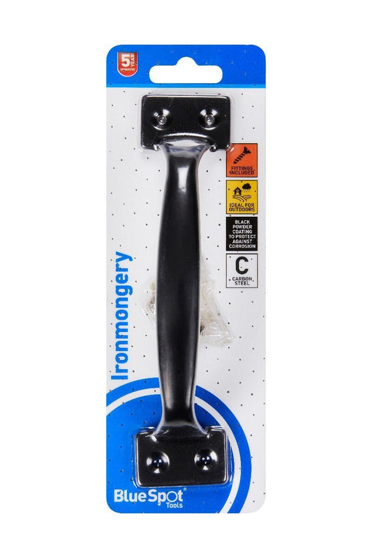 Blue Spot Tools Ironmongery 200mm Black Powder Coated Pull Handle bsp78080
