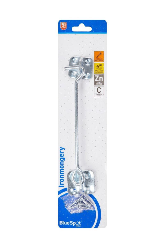 Blue Spot Tools Ironmongery 204mm Zinc Plated Cabin Hook bsp78045