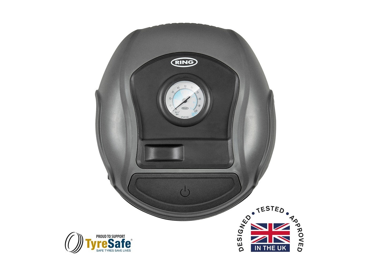 Analogue Tyre Inflator 12V DC - Inflates A Tyre In 4.5 Minutes - RING RTC100