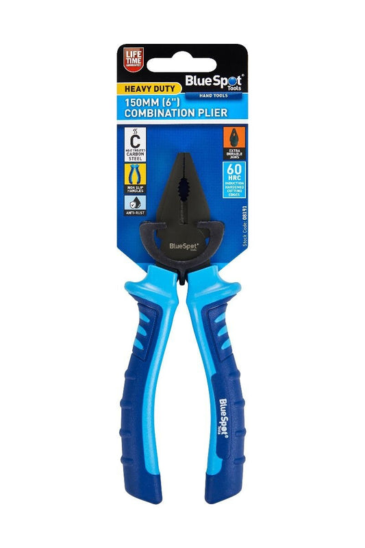 BlueSpot 150mm 6" Heavy Duty Combination Pliers, Carbon Steel