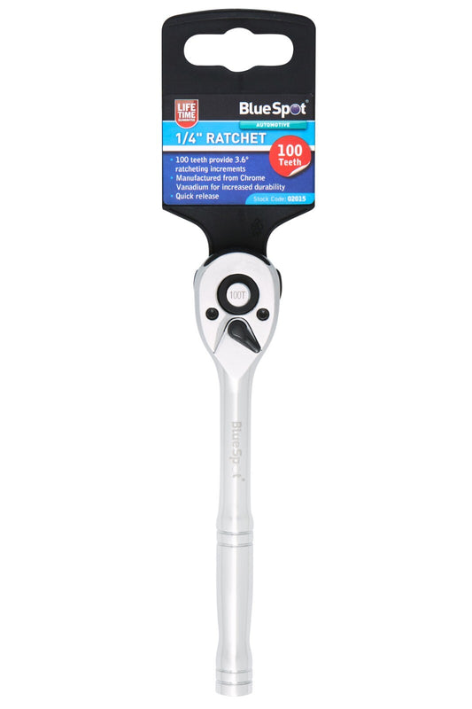 Socket Ratchet Handle Quick Release 100 Teeth 1/4" Tool 02015