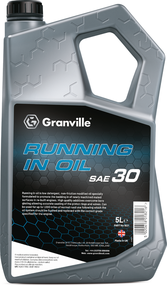 Granville 1821 SAE30 Running In Oil 5 Litre Single