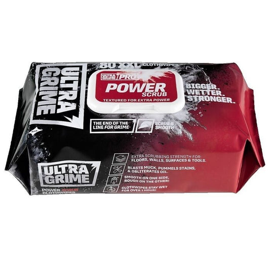 Ultragrime Pro Power Scrub Cloth Wipes - 5920 (Pack of 80)