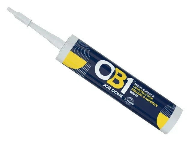 Bostik OB1 Hybrid Clear, White, Construction Grade Sealant & Adhesive Waterproof