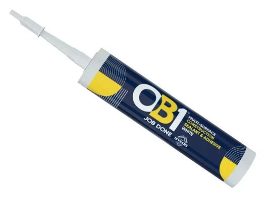 Bostik OB1 Hybrid Clear, White, Construction Grade Sealant & Adhesive Waterproof