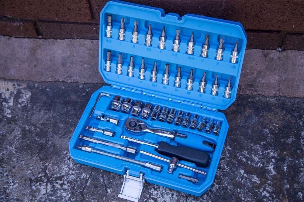 BlueSpot 01530 1/4 inch Drive Socket Set - 46 Piece