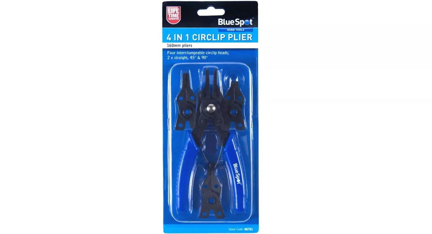 Circlip Snap Ring Pliers Internal External Bent Straight 4 in 1 Plier 08701