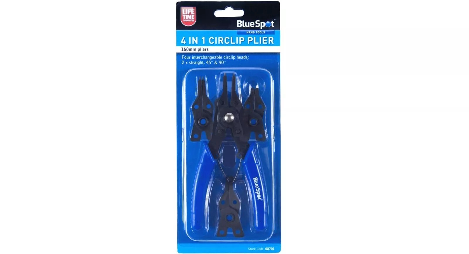 Circlip Snap Ring Pliers Internal External Bent Straight 4 in 1 Plier 08701