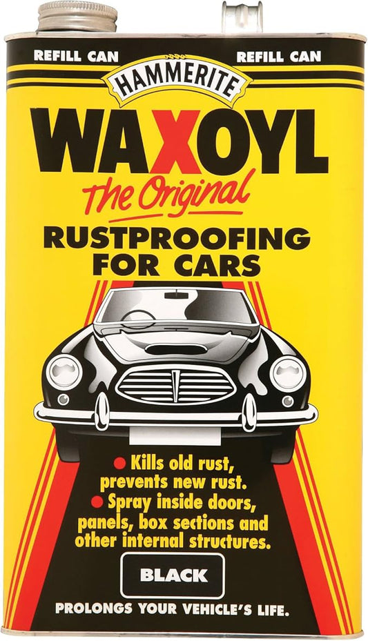 Hammerite Waxoyl BLACK Original Rust Proofing Under Seal Wax Oil 5 Litre