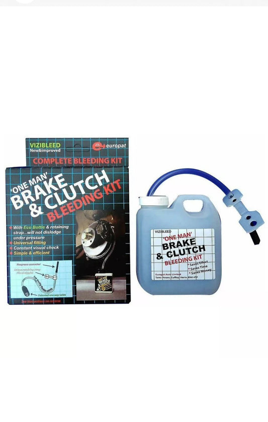 Vizibleed One Man Brake & Clutch Bleeding Kit Set Universal Fluid Eco Bottle