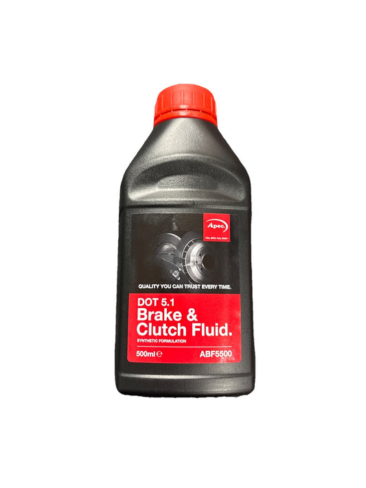 Apec DOT 5.1 BRAKE & Clutch FLUID 500ML, Synthetic Formulation, High Quality